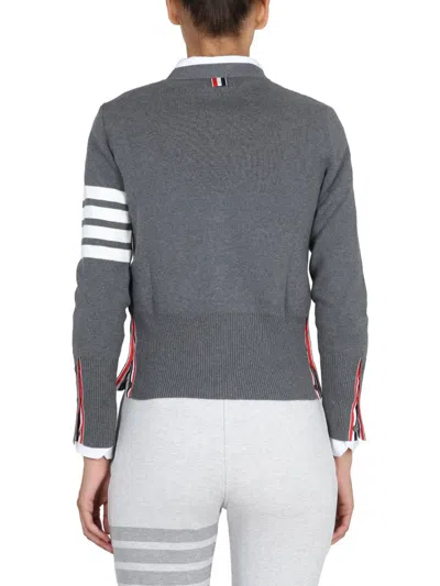 Thom Browne Women Cardigan Con Scollo A V In Gray