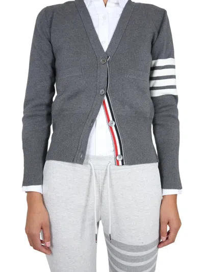 Thom Browne Women Cardigan Con Scollo A V In Gray