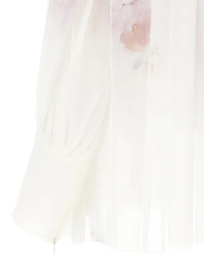 Zimmermann Crush Pleated Floral-print Crepon Blouse In Multi