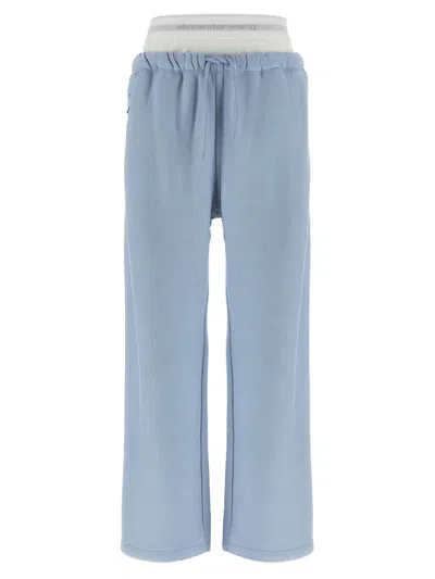 Alexander Wang T T By Alexander Wang 'wide Leg W/ Logo Elastic Exposed Brief' Joggers