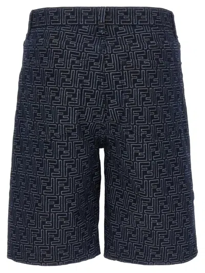 Fendi Short Jeans In Blue