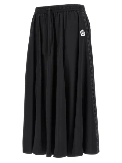 Kenzo Boke 2.0 Midi Skirt In Black