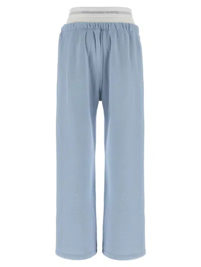 Alexander Wang T T By Alexander Wang 'wide Leg W/ Logo Elastic Exposed Brief' Joggers