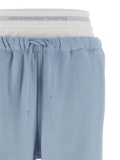 Alexander Wang T T By Alexander Wang 'wide Leg W/ Logo Elastic Exposed Brief' Joggers