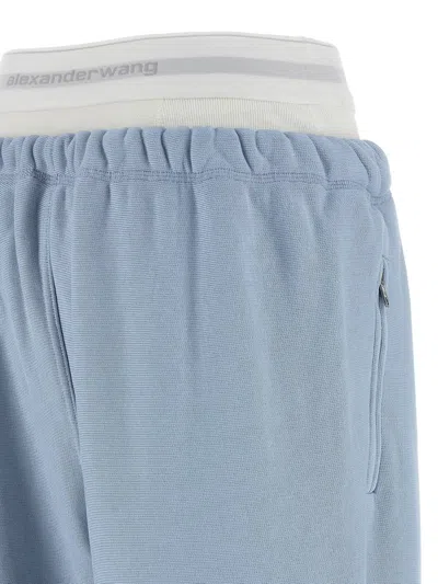 Alexander Wang T T By Alexander Wang 'wide Leg W/ Logo Elastic Exposed Brief' Joggers