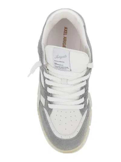 Axel Arigato 'area Lo' Grey Low Top Sneakers With Logo Patch On The Tongue And Chunky Sole In Gray
