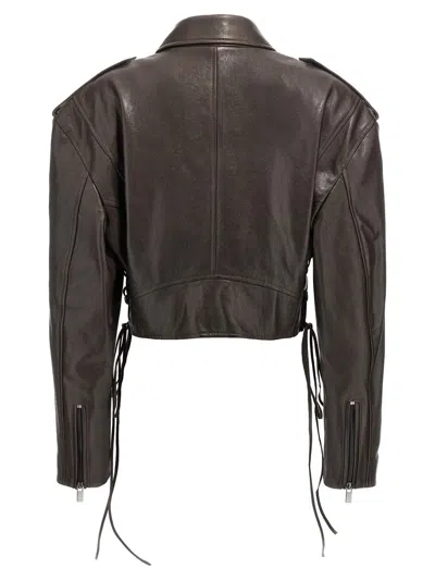 Magda Butrym '19' Biker Jacket In Brown