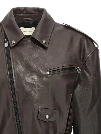 Magda Butrym '19' Biker Jacket In Brown