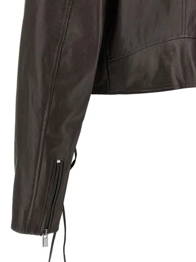 Magda Butrym '19' Biker Jacket In Brown