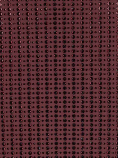 Venuja Rhinestone-embellished Mini Skirt In Burgundy