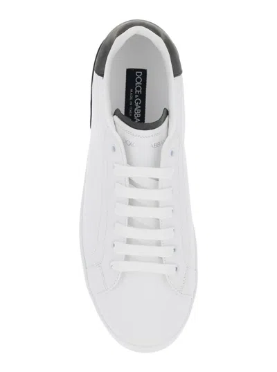 Dolce & Gabbana Sneakers From The Portofino Line In Calfskin In White