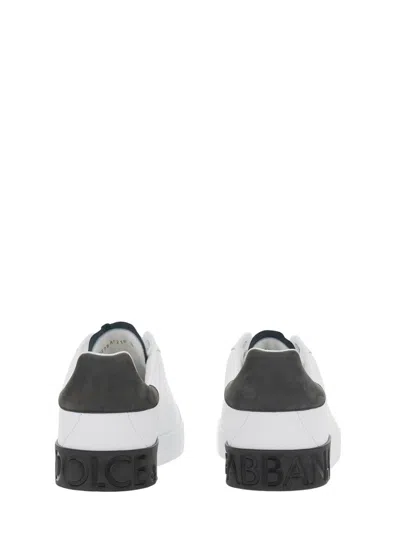 Dolce & Gabbana Sneakers From The Portofino Line In Calfskin In White