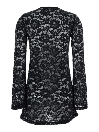 Venuja Floral-lace Mini Dress In Black