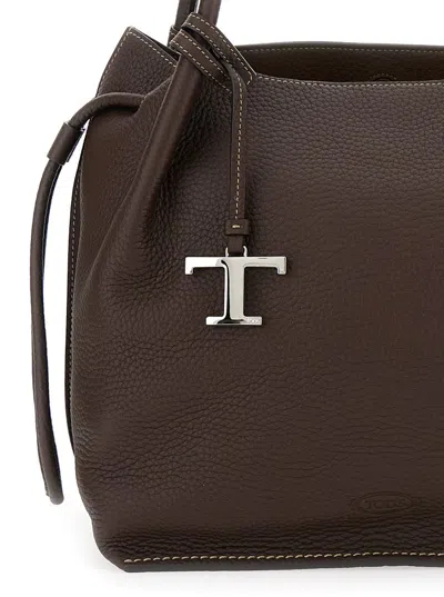 Tod's Buz Sacca Media Handbags Brown