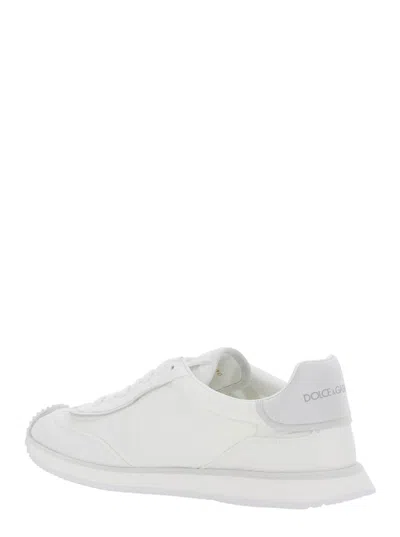 Dolce & Gabbana Cushion Sneaker In Mixed Materials Color White