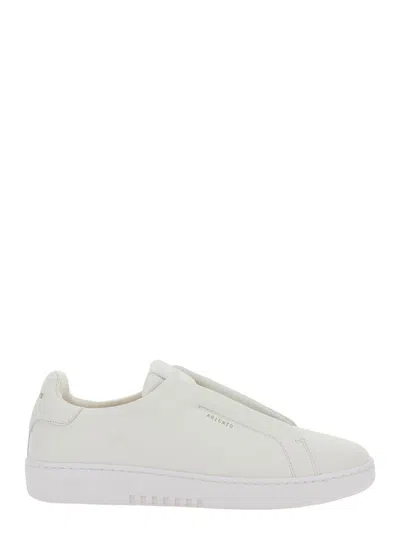 Axel Arigato Dice Laceless White Low Top Slip-on Sneakers In Suede Man In White