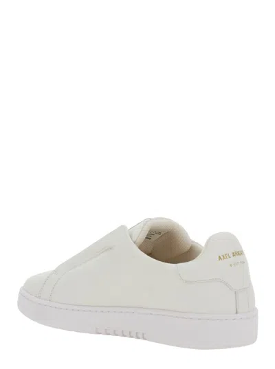 Axel Arigato Dice Laceless White Low Top Slip-on Sneakers In Suede Man In White