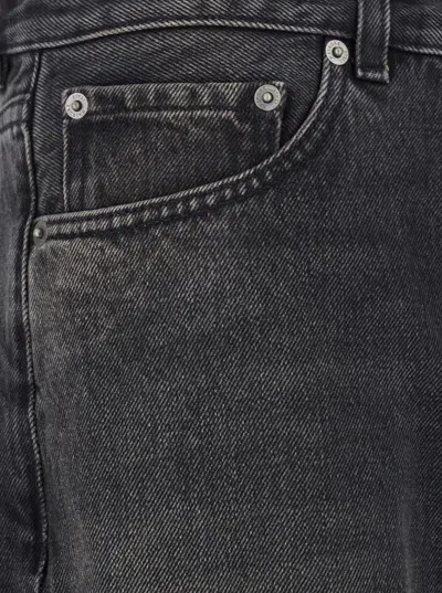 Haikure Loose Fit Denim Trousers In Black