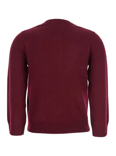 Ganni Womens Tawny Port Rhombus-print Round-neck Wool And Cashmere Cardigan Xl In Burgundy