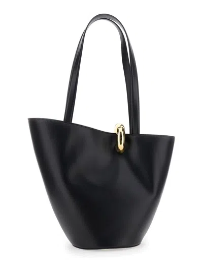 Jacquemus The Medium Bambola Asymmetric Leather Bucket Bag