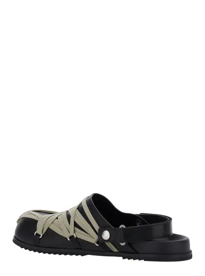 Rick Owens Concordians Megalaced Mules In Black