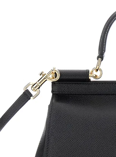 Dolce & Gabbana Black Handbag With Adjustable And Removable Shoulder Strap And Logo Plaque On The Front