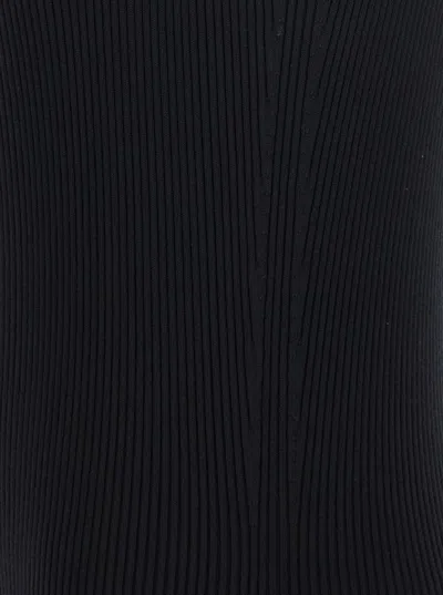Rick Owens Athena Dress Compact Rib Knit In Black