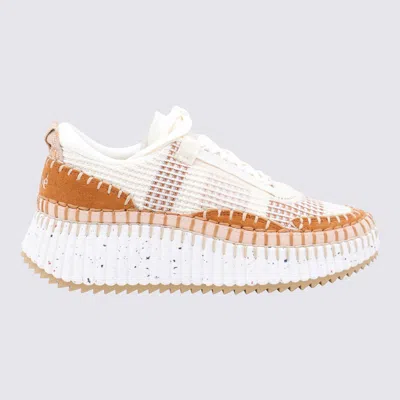 Chloé Natural Nama Trainer In Recycled Nylon Women In White