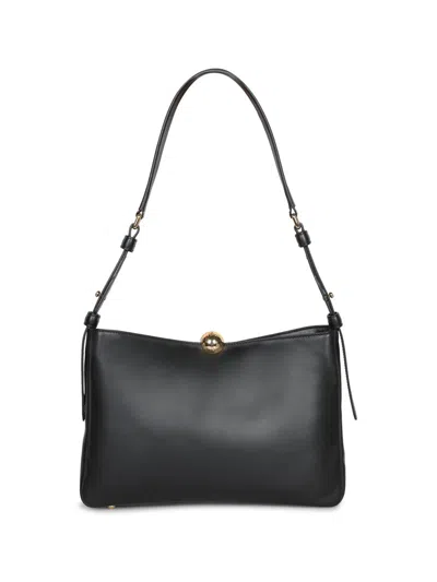 Furla Soft Large Shoulder Bag With Adjustable Strap In Black