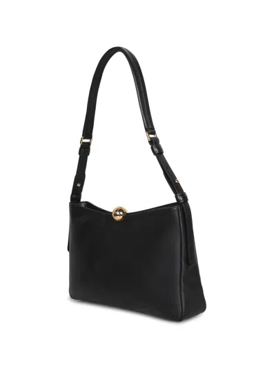 Furla Soft Large Shoulder Bag With Adjustable Strap In Black