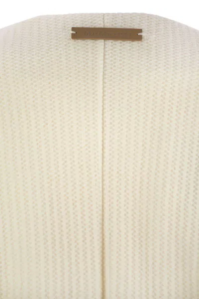 Max Mara Cirino Wool And Cashmere Knit Jacket In Neutral