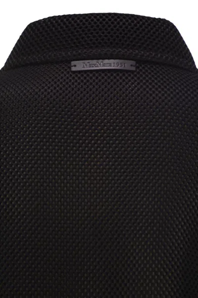 Max Mara Boxy Jacket In Technical Mesh In Black