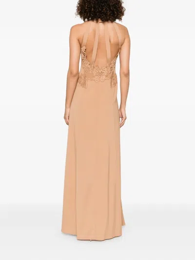 Alberta Ferretti Sleeveless Maxi Dress In Neutral
