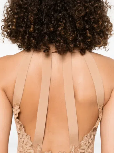 Alberta Ferretti Sleeveless Maxi Dress In Neutral