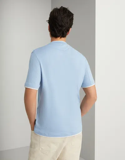 Brunello Cucinelli Layered-effect Crewneck T-shirt In Blue