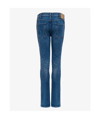Celine Logo Jeans In Blue