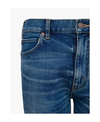 Celine Logo Jeans In Blue