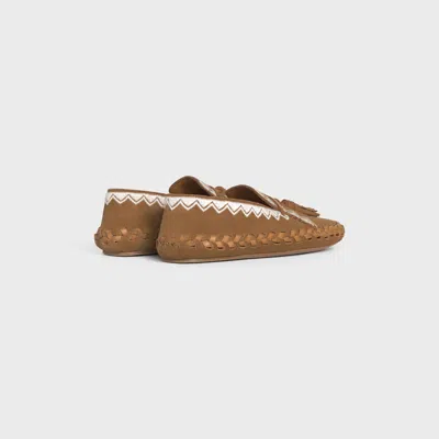Celine Marlou Flat Slip-on In Suede Calfskin