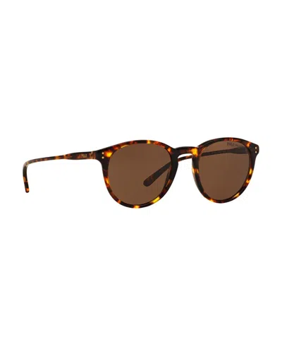 Polo Ralph Lauren Classic Panto Sunglasses In Brown