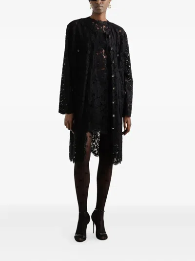Dolce & Gabbana Lace Mini Dress In Multi