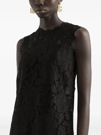 Dolce & Gabbana Lace Mini Dress In Multi