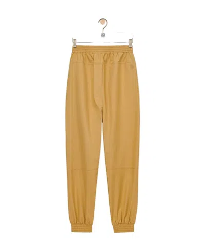 Loewe Elasticated Trousers In Cotton Gabardine In Yellow
