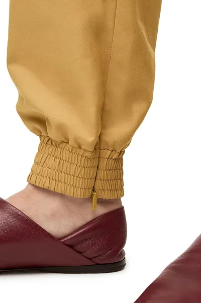 Loewe Elasticated Trousers In Cotton Gabardine In Yellow