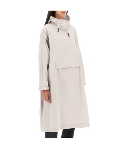 Brunello Cucinelli Hooded Rain Parka In Neutral