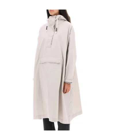 Brunello Cucinelli Hooded Rain Parka In Neutral
