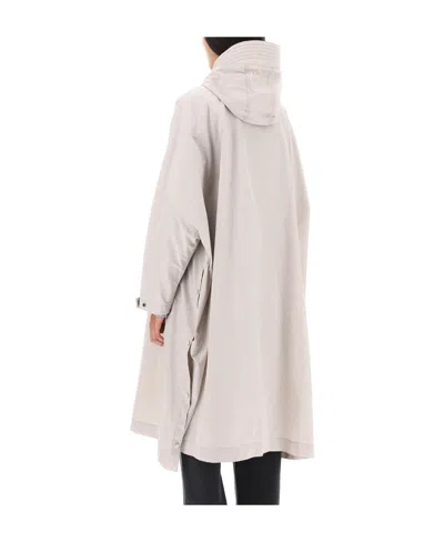 Brunello Cucinelli Hooded Rain Parka In Neutral