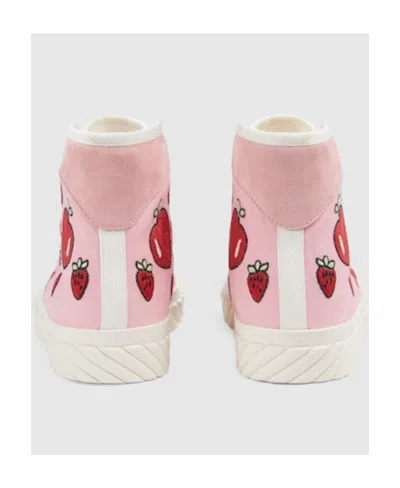 Gucci Patch-detailed Lace-up Sneakers In White