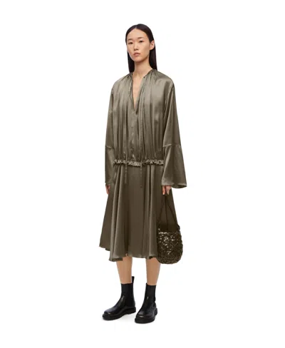 Loewe Tunic Dress In Viscose In Green