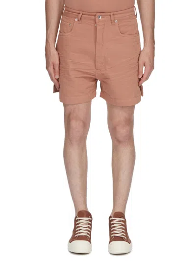 Rick Owens Drkshdw Knee-length Shorts In Orange