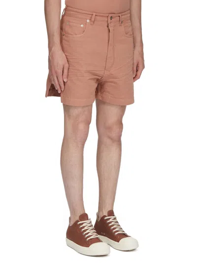 Rick Owens Drkshdw Knee-length Shorts In Orange